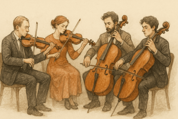 Arensky’s String Quartet No. 2 breaks the traditional instrumentation: two cellos, one violin, one viola.