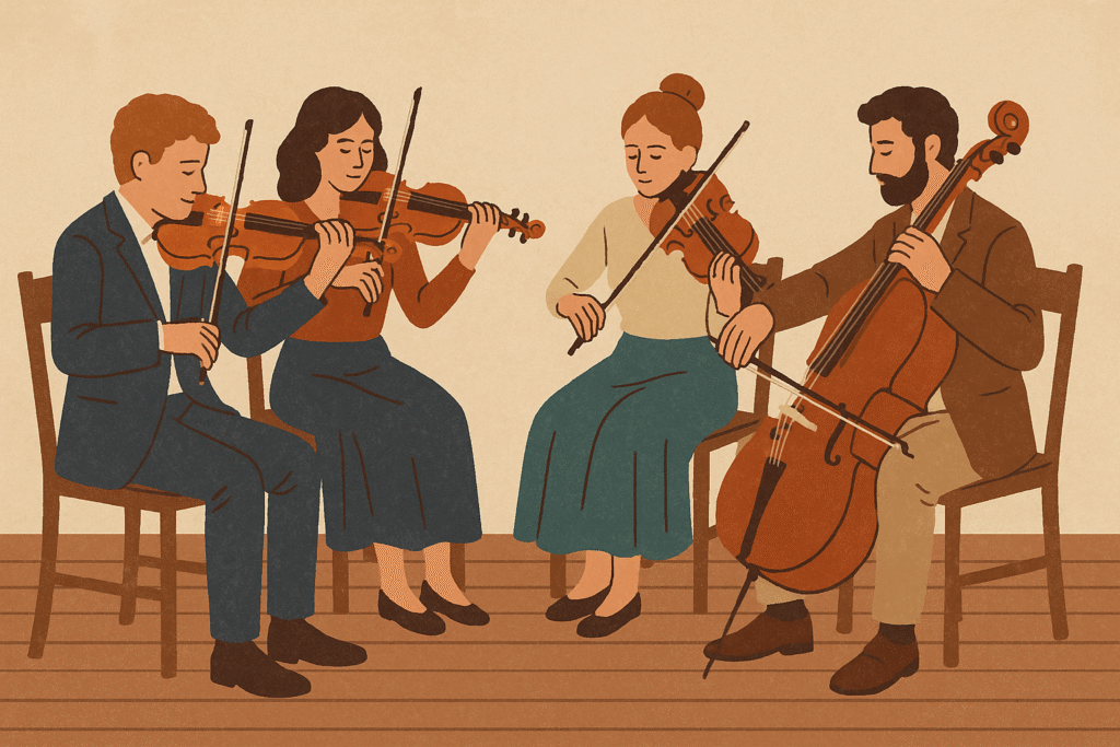 String Quartet - first violin, second violin, viola, cello
