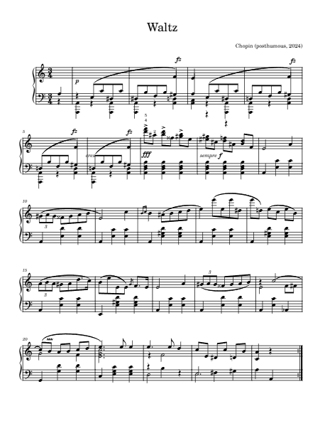 Chopin Waltz in a minor