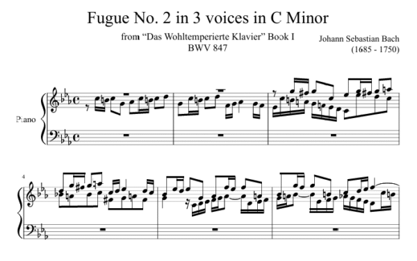 bach fugue cminor s