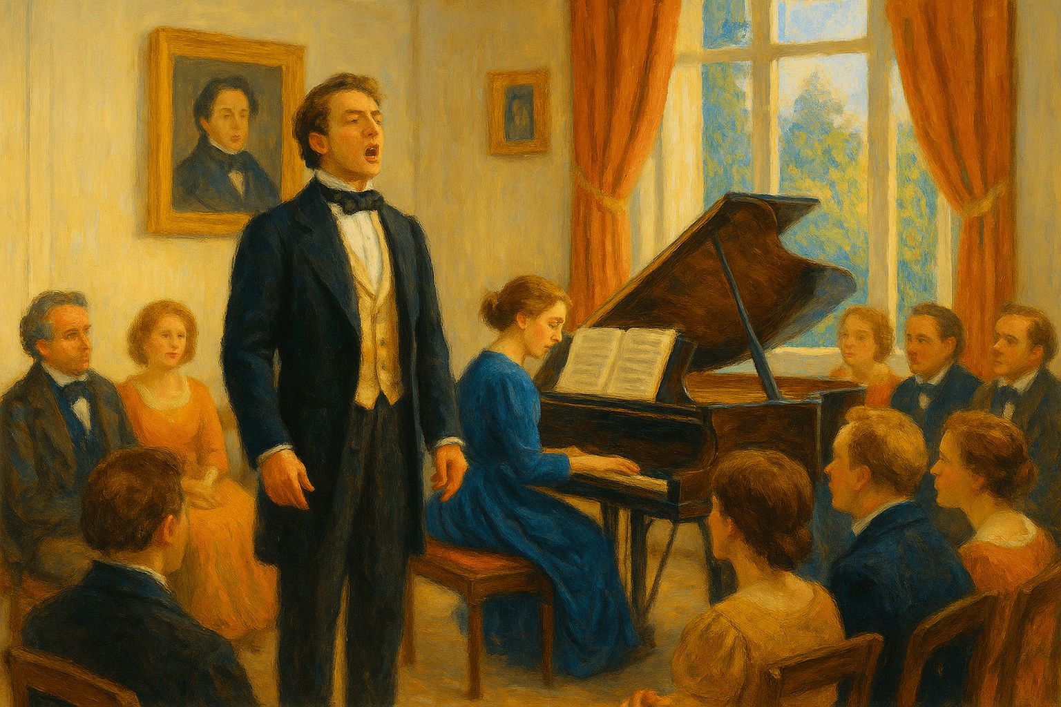 Early Romantic Music period — salon concert in 19th century Europe