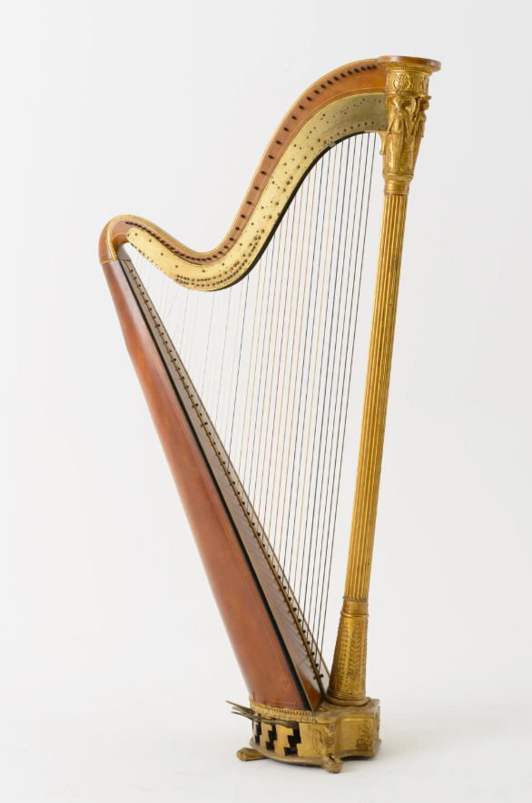 Double-action pedal harp by Sébastien Érard, 1831 — the innovation that gave the harp full chromatic freedom in the Early Romantic Music period